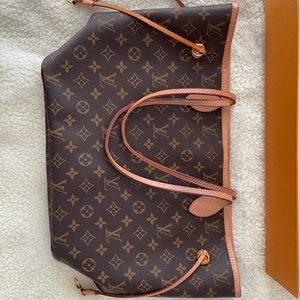 Authentic Louis Vuitton Neverfull MM- Peony